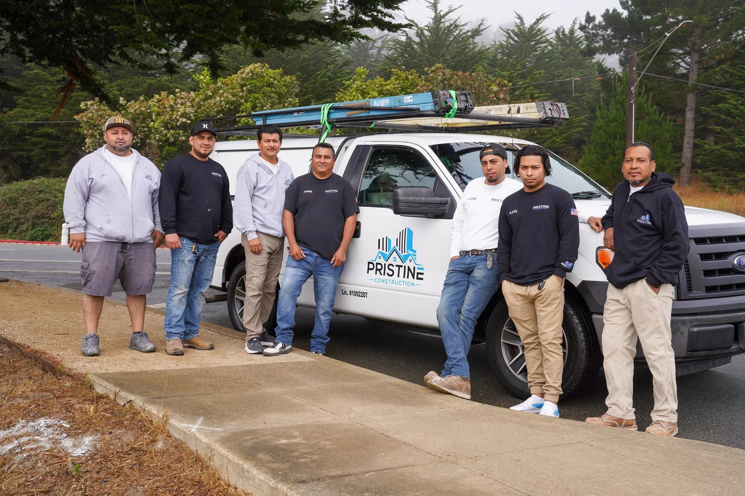The Pristine Construction team on site